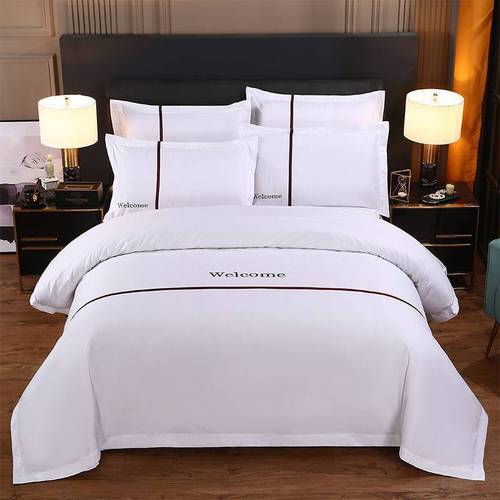酒店床上用品三四件套一件代发支布厚被套枕套床单被子宾馆